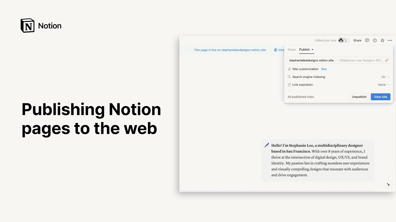 Memublikasikan halaman Notion ke web